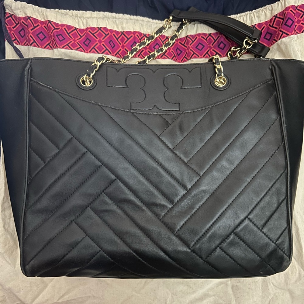 TORY BURCH ALEXA SHOULDER LEATHER HANDBAG